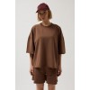 Oversize Lazer Kesim Bisiklet Yaka T-Shirt 146765 Oversize Lazer Kesim Bisiklet Yaka T-Shirt 146765