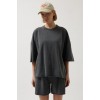 Oversize Lazer Kesim Bisiklet Yaka T-Shirt 146767 Oversize Lazer Kesim Bisiklet Yaka T-Shirt 146767