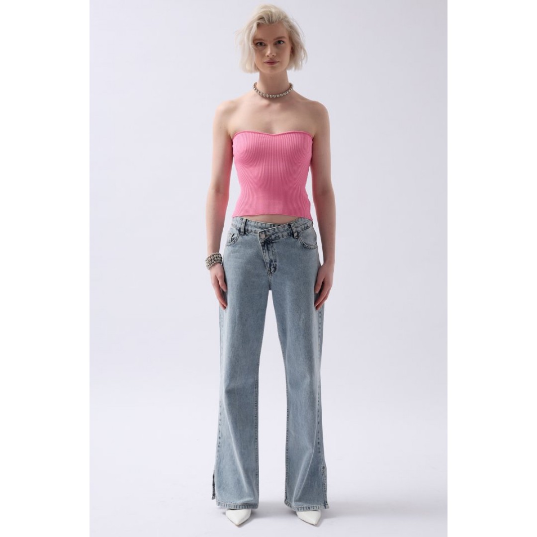 Straplez Dokulu Crop 146815 Straplez Dokulu Crop 146815