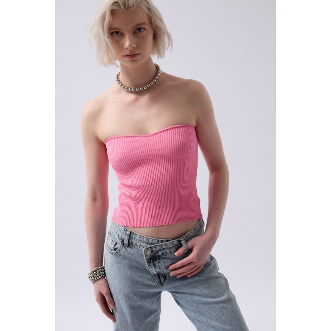Straplez Dokulu Crop 146815 Straplez Dokulu Crop 146815
