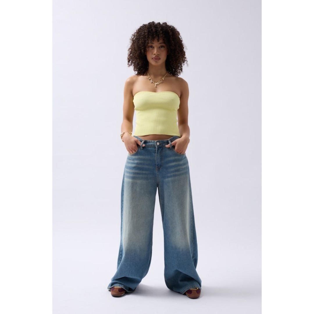 Straplez Dokulu Crop - 146816 Straplez Dokulu Crop - 146816