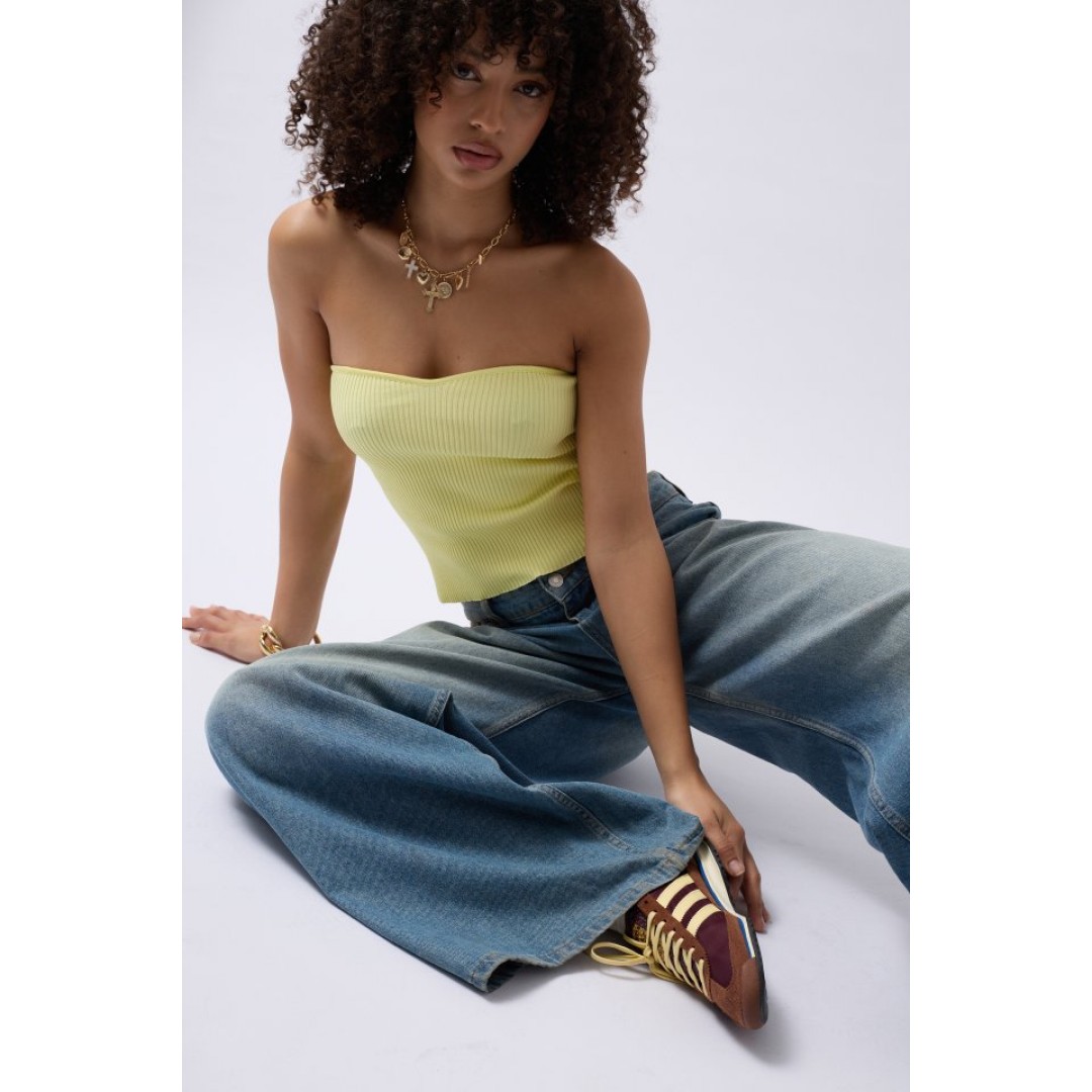Straplez Dokulu Crop - 146816 Straplez Dokulu Crop - 146816