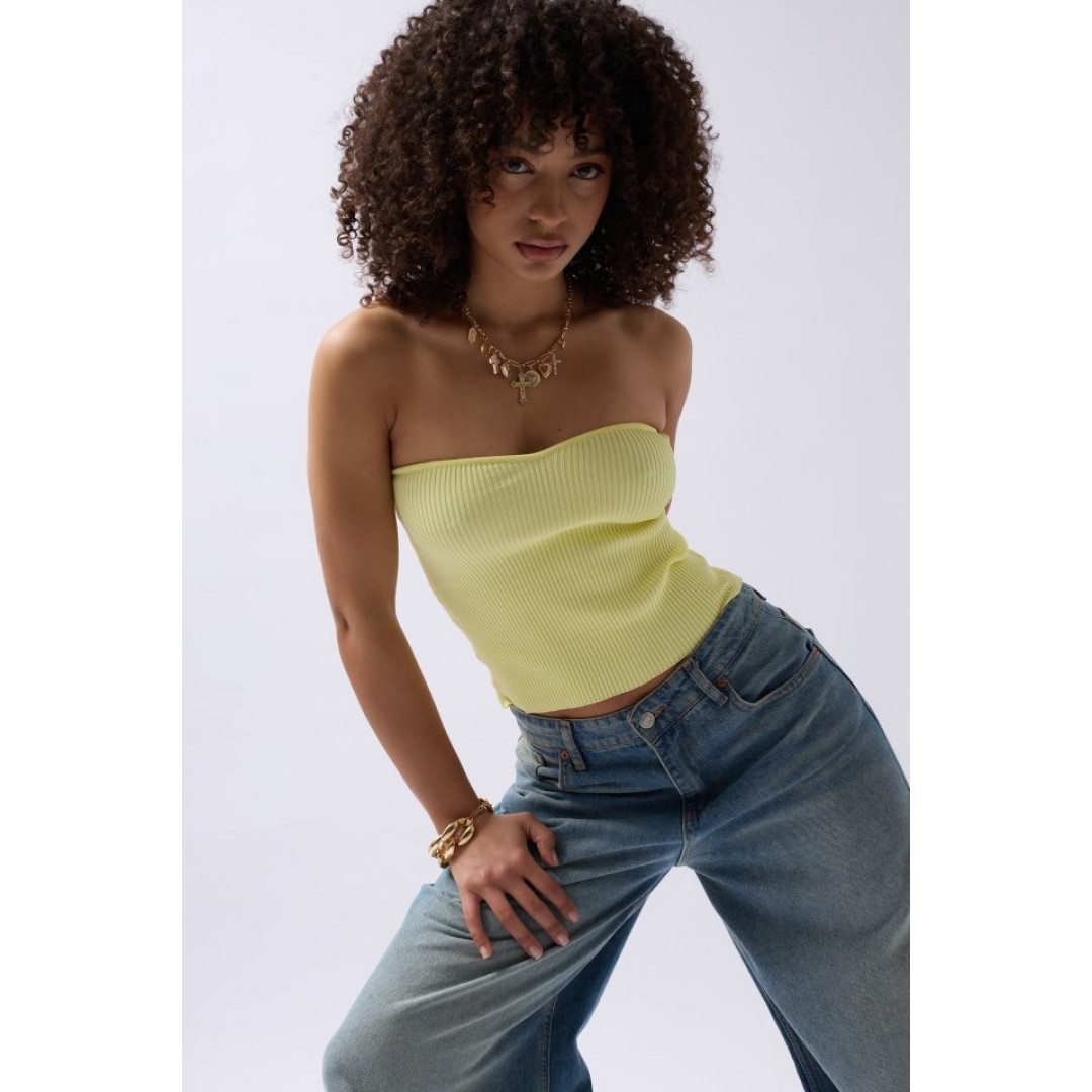Straplez Dokulu Crop - 146816 Straplez Dokulu Crop - 146816