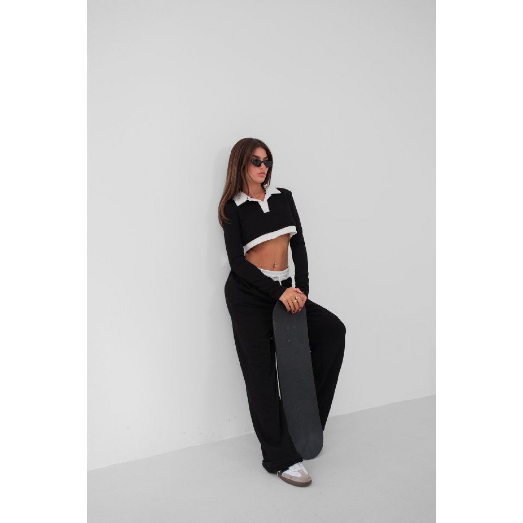 Polo Yaka Garnili Crop Sweatshirt 146825 Polo Yaka Garnili Crop Sweatshirt 146825