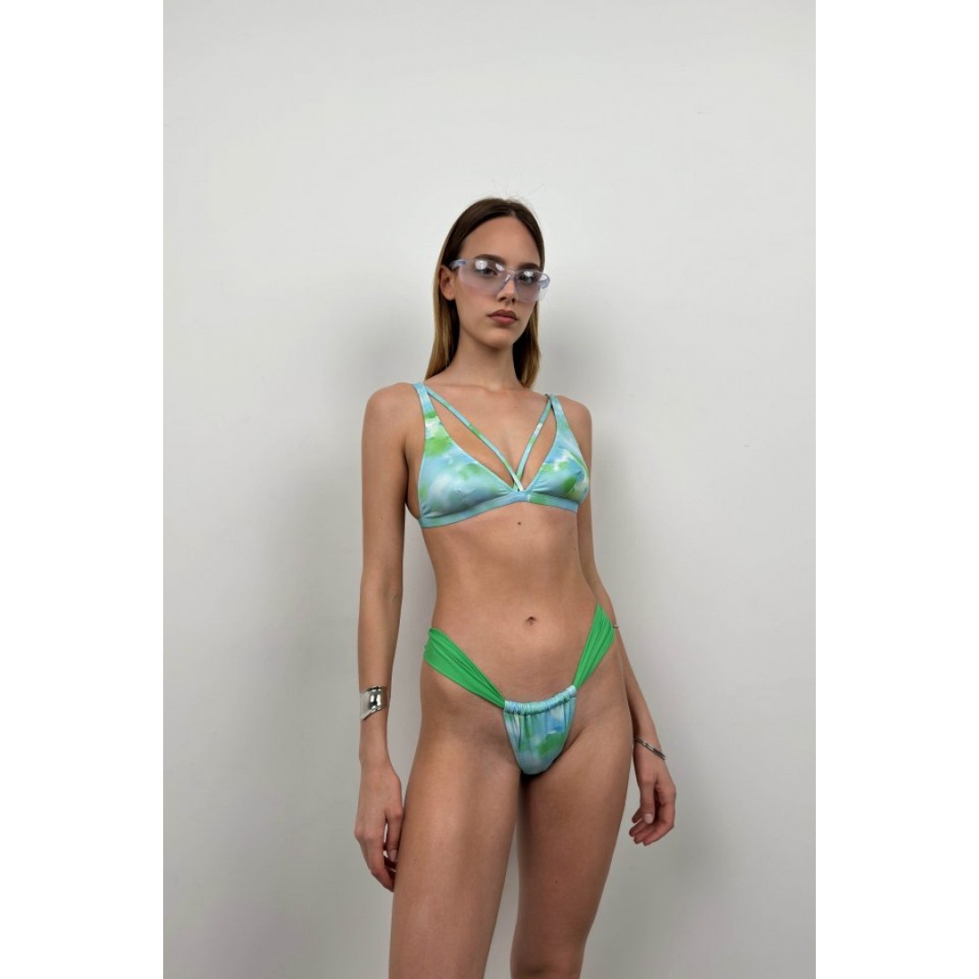 Biye Detay Büzgülü Bikini Takım 146895 Biye Detay Büzgülü Bikini Takım 146895