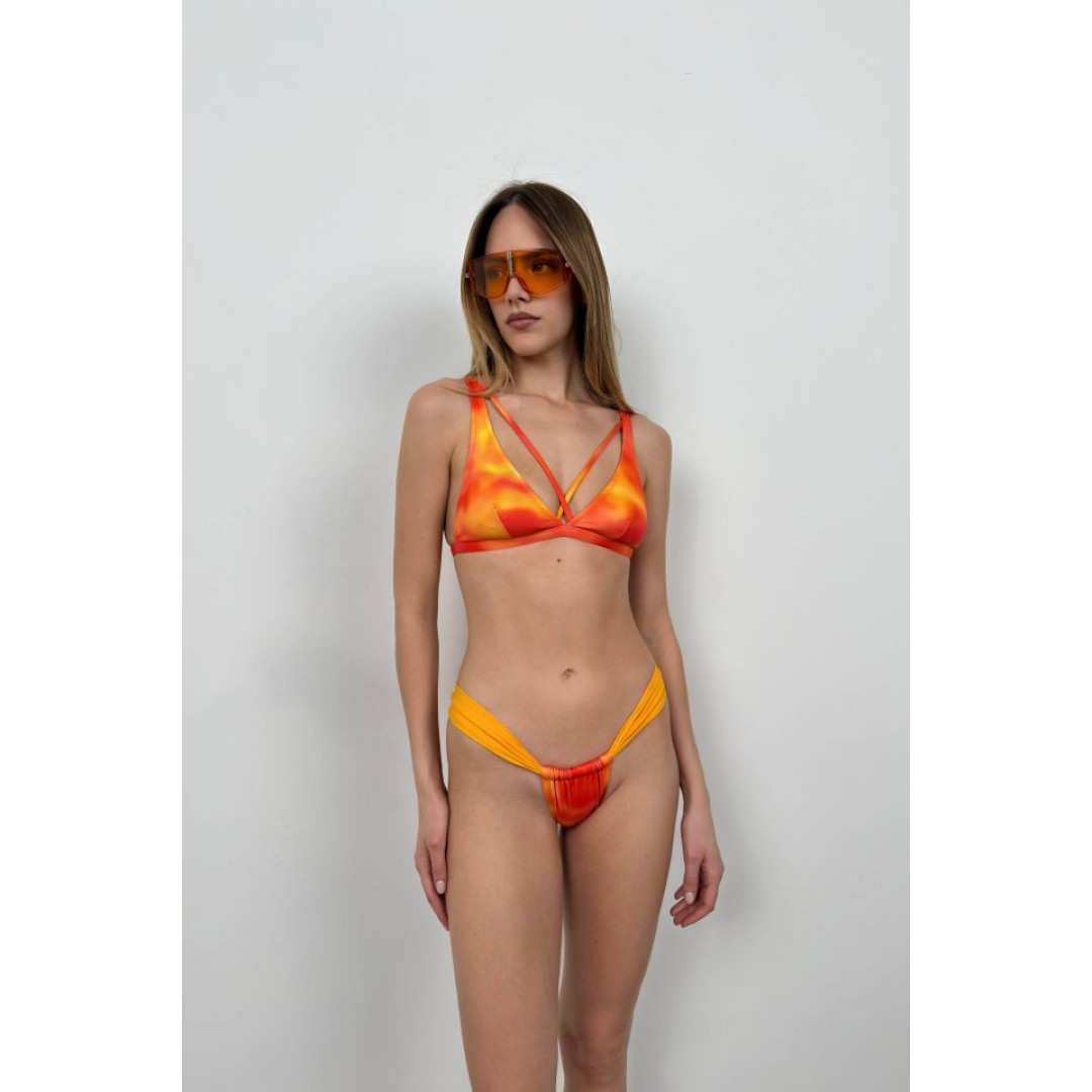 Biye Detay Büzgülü Bikini Takım - 146896 Biye Detay Büzgülü Bikini Takım - 146896