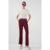 6538 Kemerli İspanyol Paça Pantolon - Bordo 150003 6538 Kemerli İspanyol Paça Pantolon - Bordo 150003