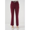 6538 Kemerli İspanyol Paça Pantolon - Bordo 150003 6538 Kemerli İspanyol Paça Pantolon - Bordo 150003