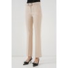 6538 Kemerli İspanyol Paça Pantolon - Krem - 150004 6538 Kemerli İspanyol Paça Pantolon - Krem - 150004