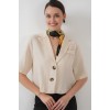 0706 Crop Keten Ceket - M. Krem 150354 0706 Crop Keten Ceket - M. Krem 150354