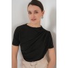 Büzgü Detaylı Kısa Kol Sandy Bluz 945 - Siyah 150567 Büzgü Detaylı Kısa Kol Sandy Bluz 945 - Siyah 150567