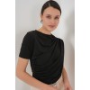 Büzgü Detaylı Kısa Kol Sandy Bluz 945 - Siyah 150567 Büzgü Detaylı Kısa Kol Sandy Bluz 945 - Siyah 150567