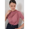 Büzgü Detaylı Kısa Kol Sandy Bluz 945 - Gül Kurusu - 150572 Büzgü Detaylı Kısa Kol Sandy Bluz 945 - Gül Kurusu - 150572