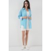 Çizgili Oversize Gömlek 20295 - Mavi - 150622 Çizgili Oversize Gömlek 20295 - Mavi - 150622