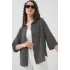 Çizgili Oversize Kısa Kol Gömlek 20296 - Siyah - 150625 Çizgili Oversize Kısa Kol Gömlek 20296 - Siyah - 150625