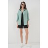 Çizgili Oversize Kısa Kol Gömlek 20296 - Mint - 150630 Çizgili Oversize Kısa Kol Gömlek 20296 - Mint - 150630