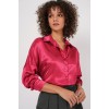 3985 Oversize Saten Gömlek - Bordo 150678