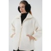 5211 Fermuarlı Peluş Mont - Ekru 151976 5211 Fermuarlı Peluş Mont - Ekru 151976