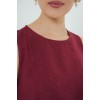 2444 Mini Keten Elbise - Bordo 153748 2444 Mini Keten Elbise - Bordo 153748
