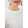 Sıfır Kol Taşlı Bluz 931 - Beyaz 153924 Sıfır Kol Taşlı Bluz 931 - Beyaz 153924