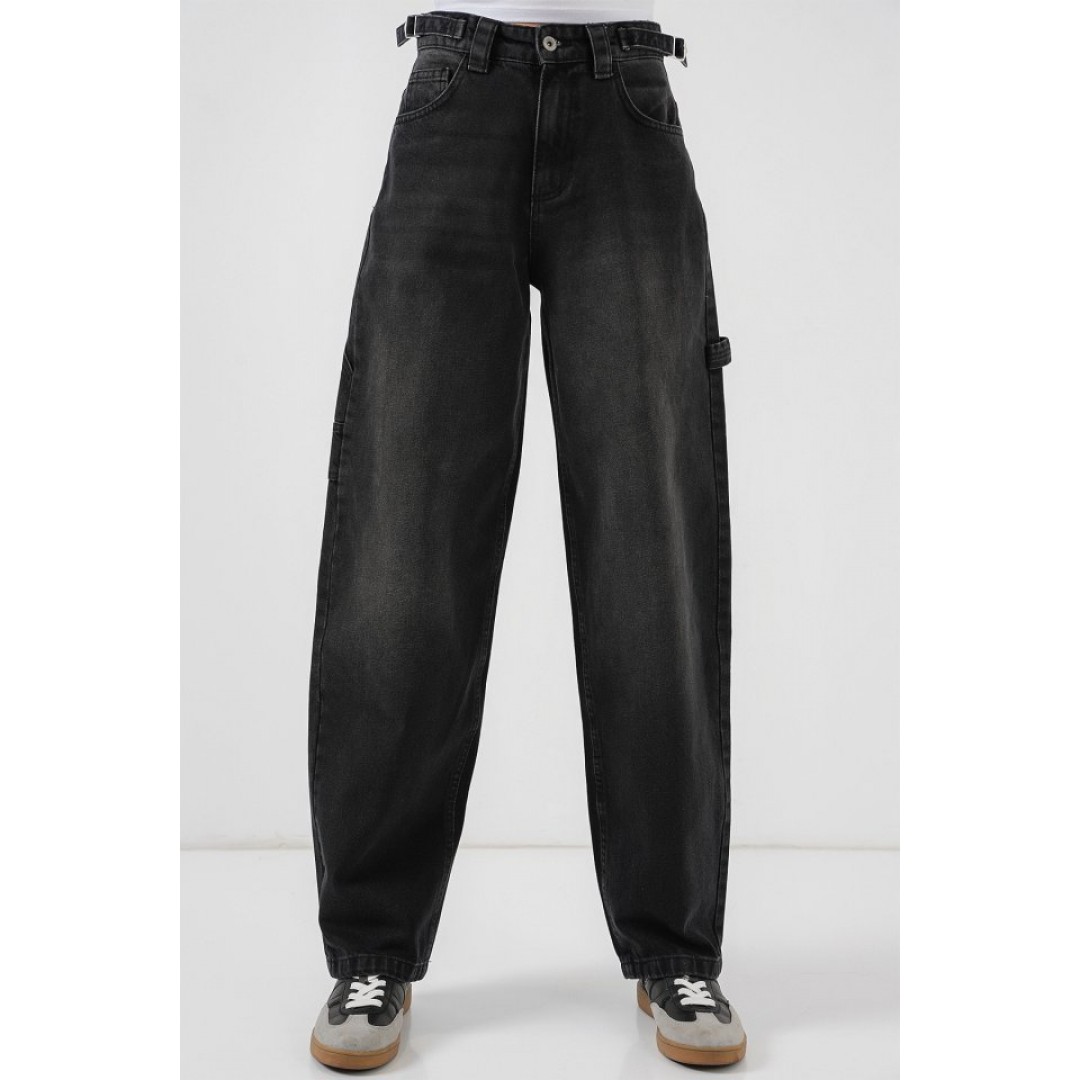 Yüksek Bel Kot Pantolon 6701 - Siyah 154129 Yüksek Bel Kot Pantolon 6701 - Siyah 154129