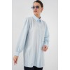 Çizgili Uzun Gömlek Tunik 5947 - Mavi - 154133