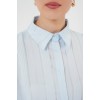 Çizgili Uzun Gömlek Tunik 5947 - Mavi - 154133
