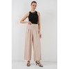 Geniş Paça Pileli Pantolon 6718 - Krem 154136 Geniş Paça Pileli Pantolon 6718 - Krem 154136