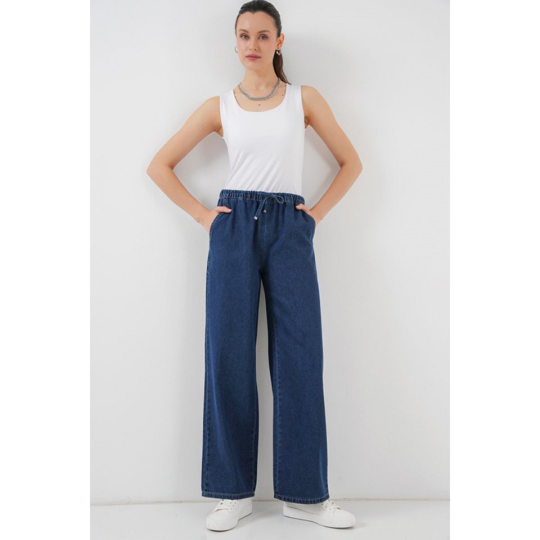 Geniş Paça Kot Pantolon 6706 - A.Lacivert