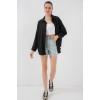 Örme Oversize Gömlek 20264 - Siyah 154746