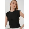 929 Kısa Kol Örme Bluz - Siyah 155537 929 Kısa Kol Örme Bluz - Siyah 155537