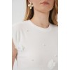 929 Kısa Kol Örme Bluz - Beyaz 155538 929 Kısa Kol Örme Bluz - Beyaz 155538