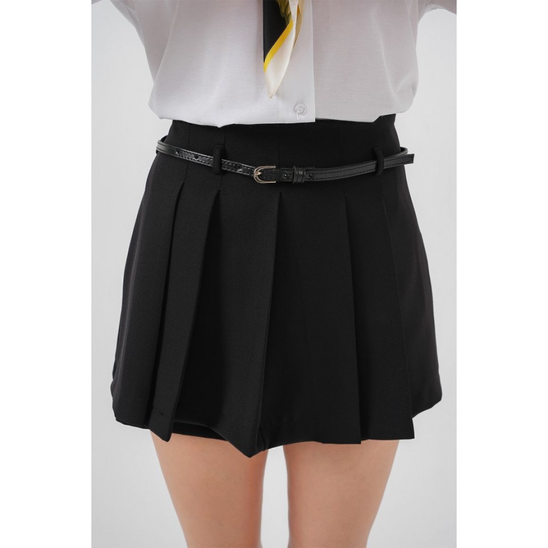 Pileli Mini Şort Etek 5336 - Siyah - 155988 Pileli Mini Şort Etek 5336 - Siyah - 155988
