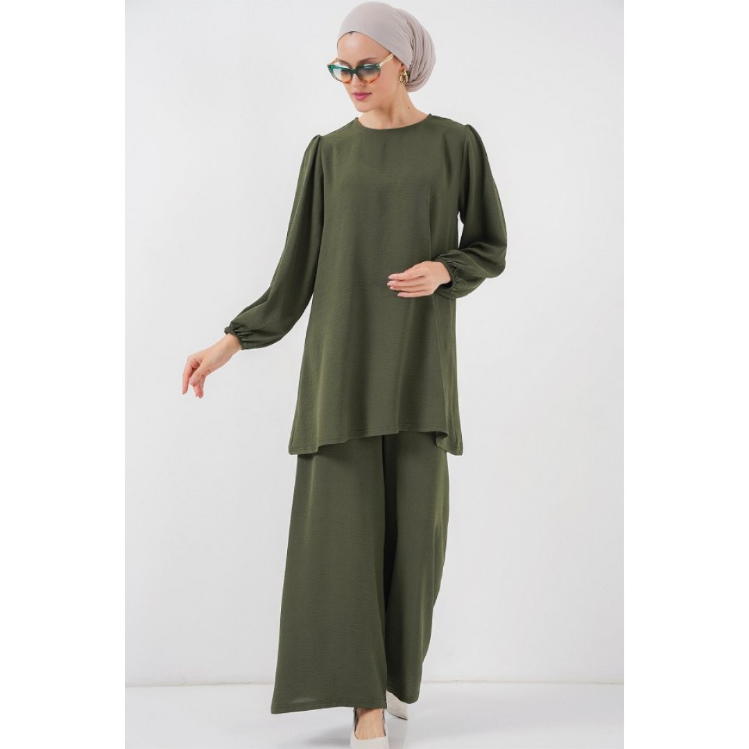 Ayrobin Tunik Pantolon Alt Üst Takım 6712 - Haki 156613 Ayrobin Tunik Pantolon Alt Üst Takım 6712 - Haki 156613