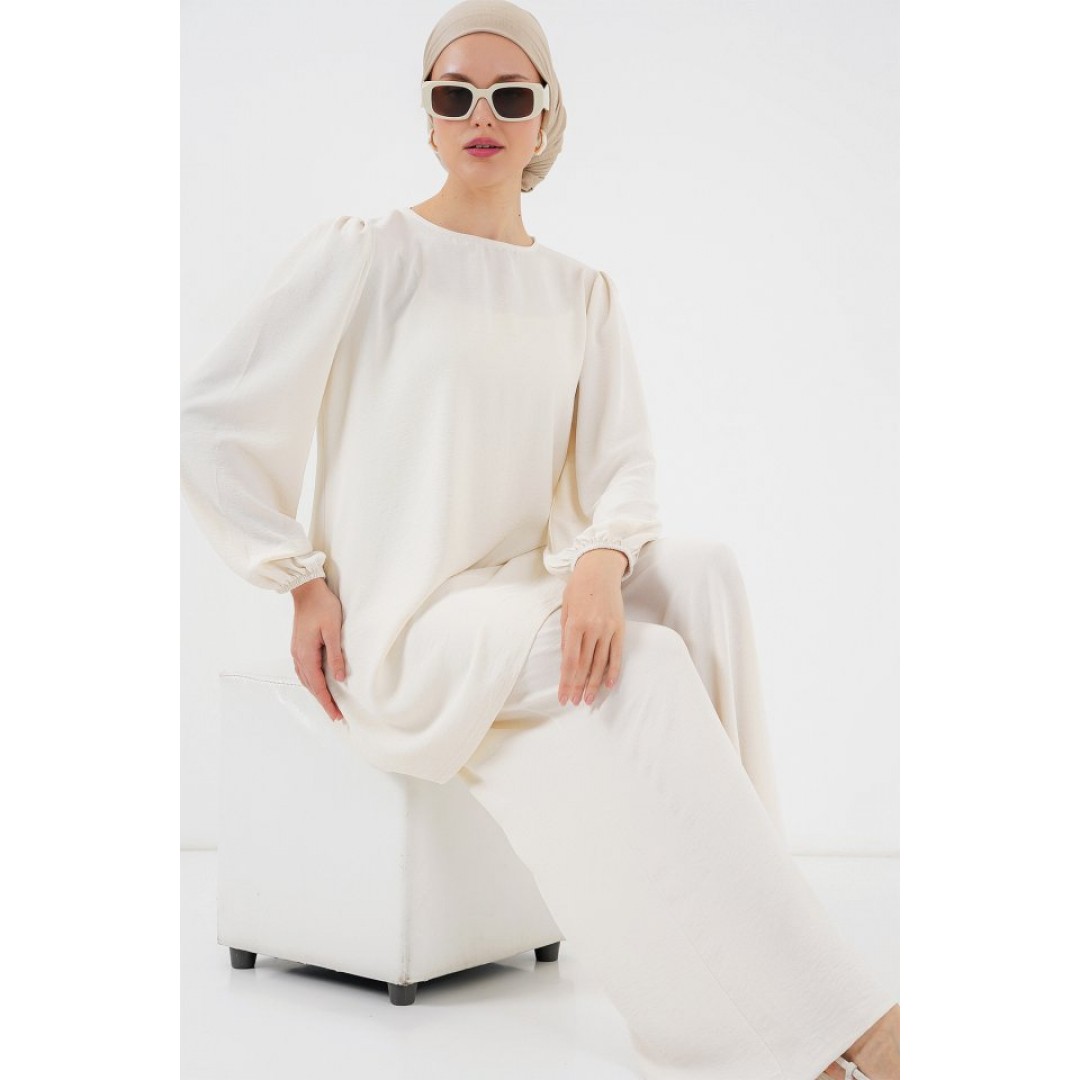 Ayrobin Tunik Pantolon Alt Üst Takım 6712 - Ekru 156615 Ayrobin Tunik Pantolon Alt Üst Takım 6712 - Ekru 156615