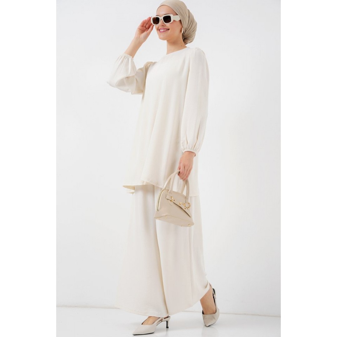 Ayrobin Tunik Pantolon Alt Üst Takım 6712 - Ekru 156615 Ayrobin Tunik Pantolon Alt Üst Takım 6712 - Ekru 156615