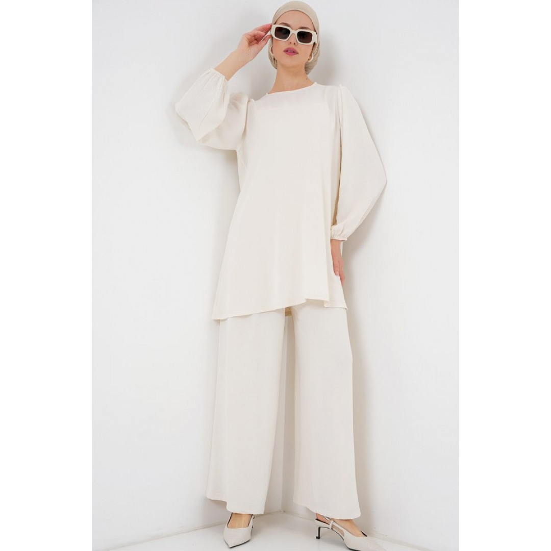 Ayrobin Tunik Pantolon Alt Üst Takım 6712 - Ekru 156615 Ayrobin Tunik Pantolon Alt Üst Takım 6712 - Ekru 156615