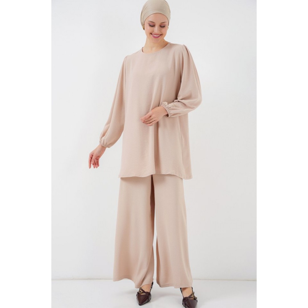 Ayrobin Tunik Pantolon Alt Üst Takım 6712 - Krem 156616 Ayrobin Tunik Pantolon Alt Üst Takım 6712 - Krem 156616