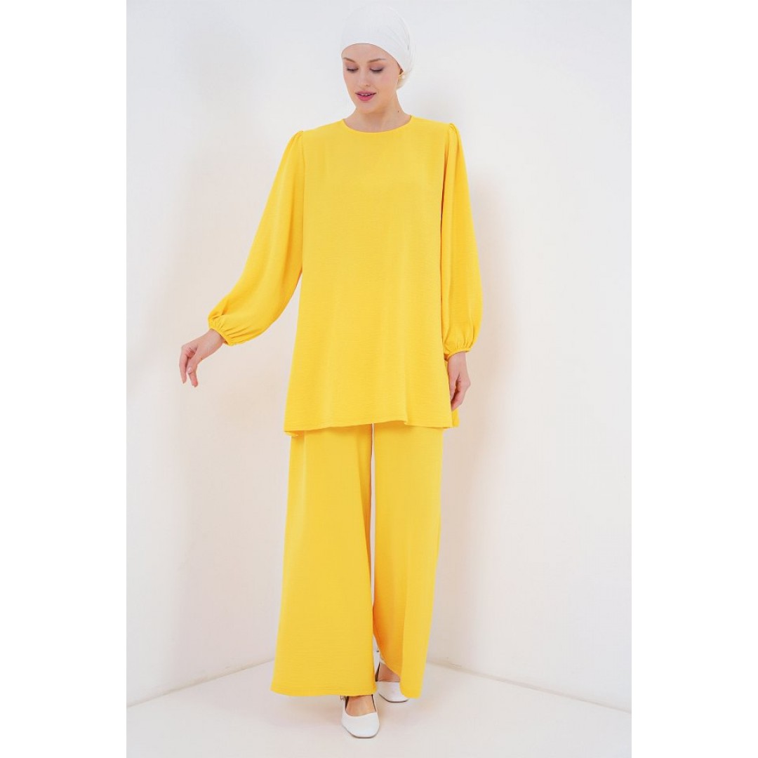 Ayrobin Tunik Pantolon Alt Üst Takım 6712 - Sarı 156618 Ayrobin Tunik Pantolon Alt Üst Takım 6712 - Sarı 156618