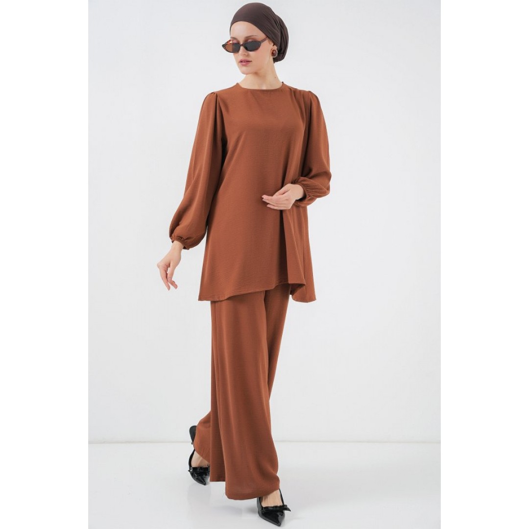 Ayrobin Tunik Pantolon Alt Üst Takım 6712 - Sütlü Kahve 156620 Ayrobin Tunik Pantolon Alt Üst Takım 6712 - Sütlü Kahve 156620