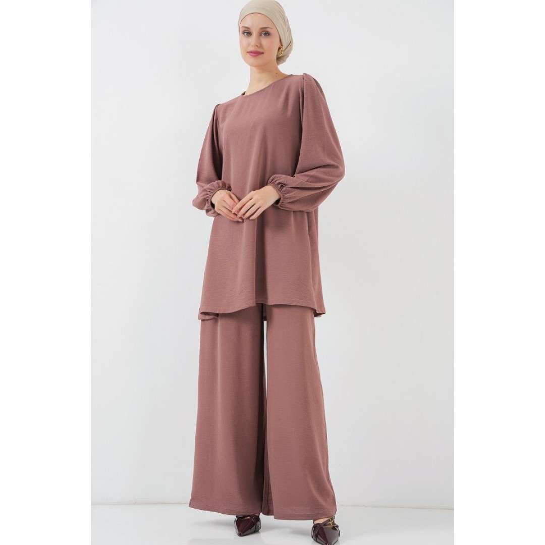 Ayrobin Tunik Pantolon Alt Üst Takım 6712 - Gül Kurusu 156622 Ayrobin Tunik Pantolon Alt Üst Takım 6712 - Gül Kurusu 156622