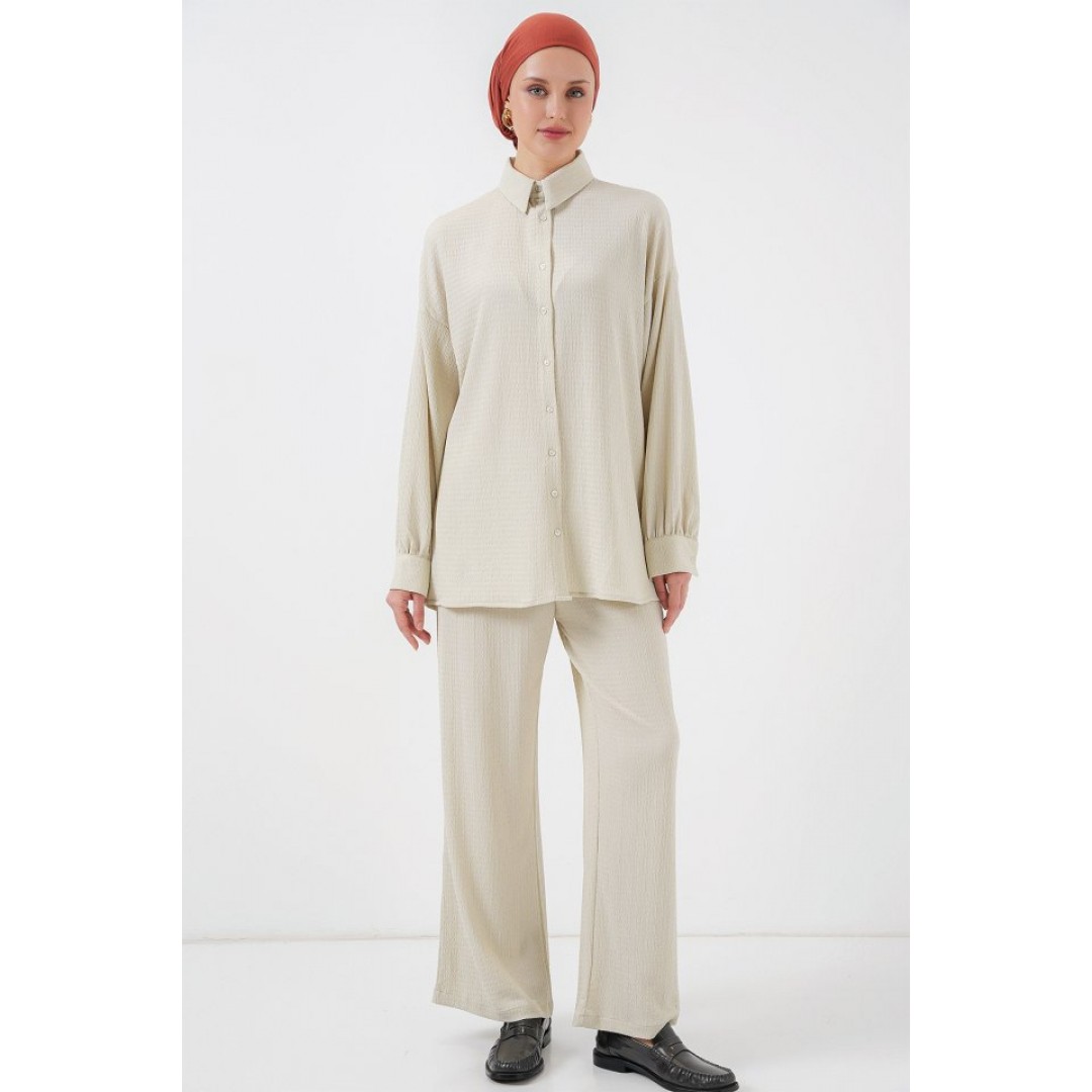 Örme Tesettür Alt Üst Takım 6711 - Taş - 156646 Örme Tesettür Alt Üst Takım 6711 - Taş - 156646