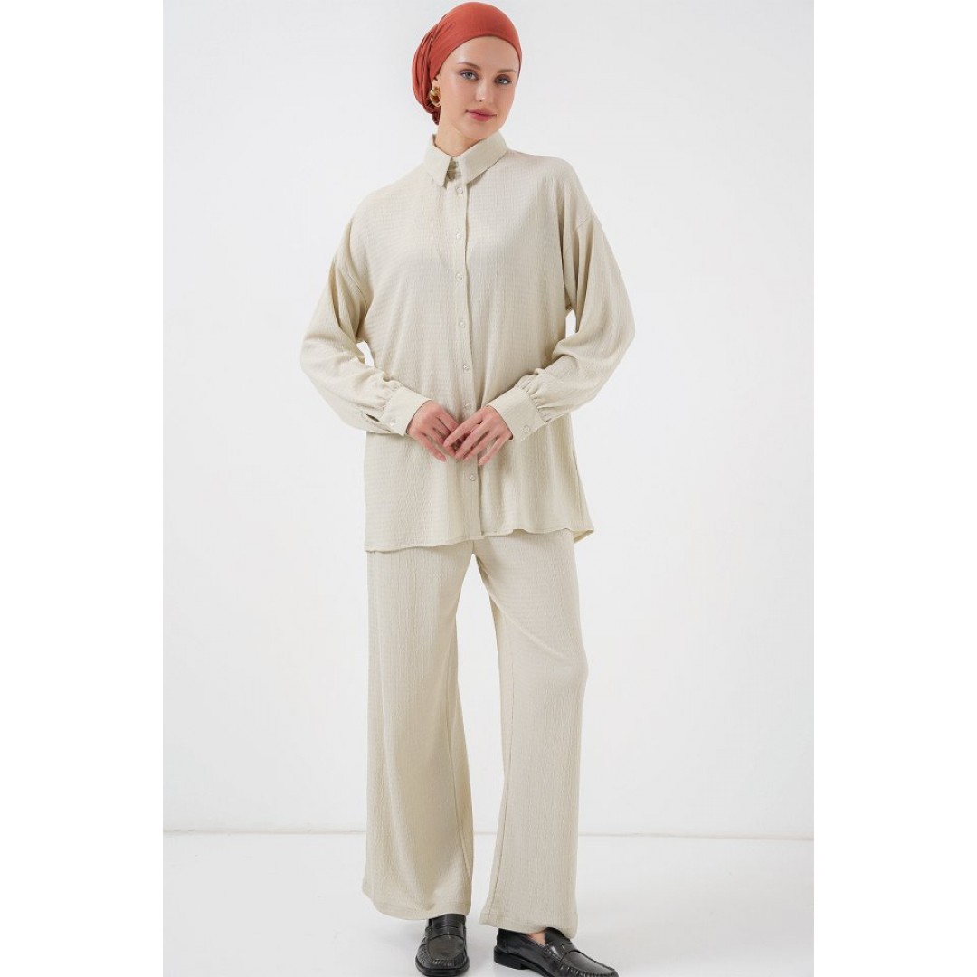 Örme Tesettür Alt Üst Takım 6711 - Taş - 156646 Örme Tesettür Alt Üst Takım 6711 - Taş - 156646