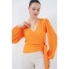 0441 Anvelop Örme Bluz - Turuncu 156773 0441 Anvelop Örme Bluz - Turuncu 156773
