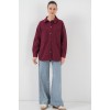20192 Oversize Gabardin Gömlek Ceket - Bordo 156774 20192 Oversize Gabardin Gömlek Ceket - Bordo 156774