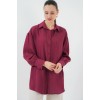 Çizgili Uzun Gömlek Tunik 5963 - Bordo 156776 Çizgili Uzun Gömlek Tunik 5963 - Bordo 156776