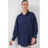 Çizgili Uzun Gömlek Tunik 5963 - Lacivert - 156779