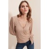 0441 Anvelop Örme Bluz - Bej 156909