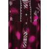 2423 Otantik Desenli Tesettür Elbise - Bordo - Fuşya 157052