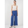 Geniş Paça Pileli Pantolon 6718 - İndigo - 157438 Geniş Paça Pileli Pantolon 6718 - İndigo - 157438
